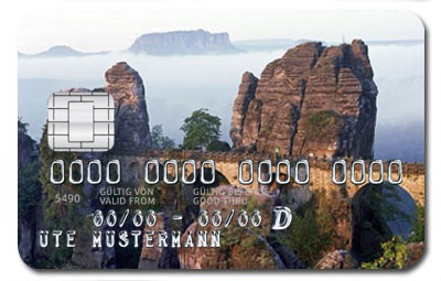 Motiv Kreditkarte Basteibrücke